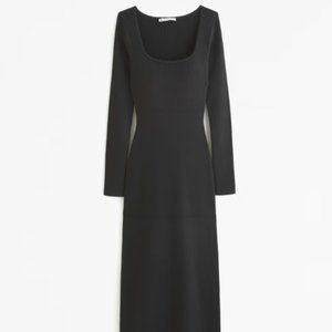 Abercrombie Long-Sleeve Squareneck Maxi Sweater Dress